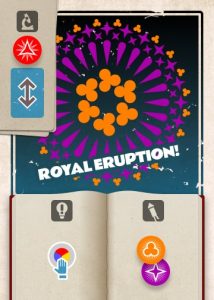 A card from the board game Pyrotechnics: Royal Eruption