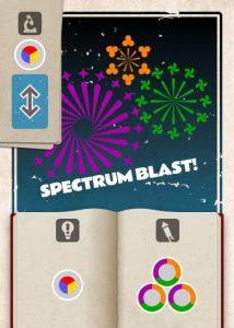 A card from the board game Pyrotechnics: Spectrum Blast