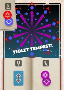 A card from the board game Pyrotechnics: Violet Tempest